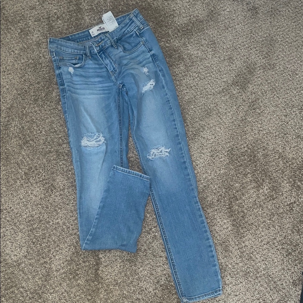 Women's Blue Distressed Jeans